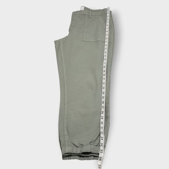 Frank & Eileen Jameson Utility Jogger Sage Green Cotton Flax Stretch Sz 10 - Picture 11 of 11